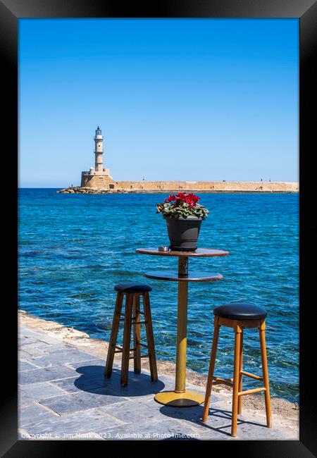 Old Venetian Harbour Chania Framed Print by Jim Monk