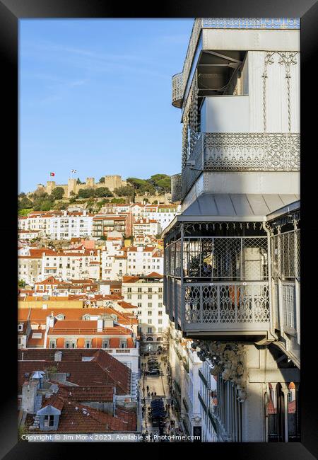 The Santa Justa lift, Lisbon Framed Print by Jim Monk