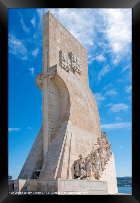 Monument to the Discoveries, Lisbon Framed Print by Jim Monk