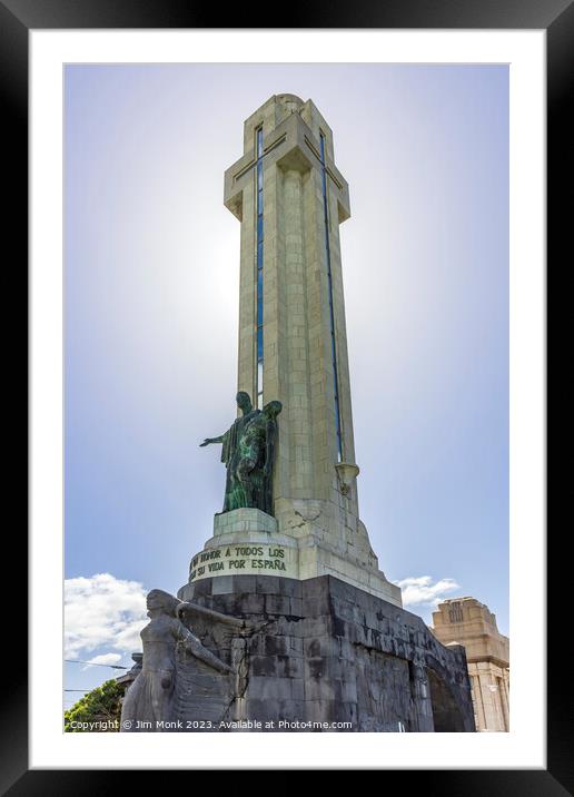 Monument to the fallen Nationalists,  Santa Cruz de Tenerife Framed Mounted Print by Jim Monk