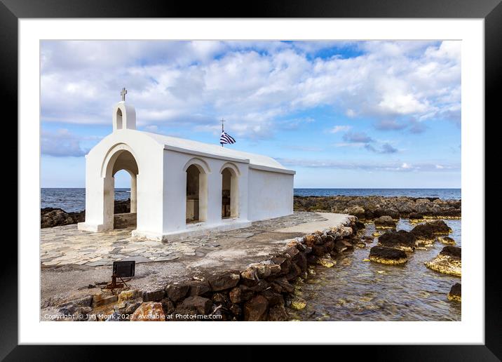 Saint Nicholas Chapel, Crete Framed Mounted Print by Jim Monk