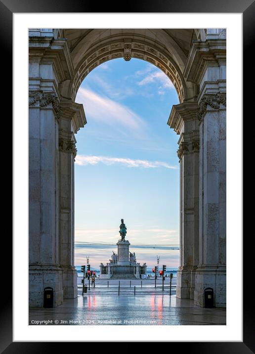 View through Arco da Rua Augusta, Lisbon Framed Mounted Print by Jim Monk