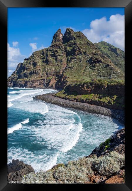Coast of Punta Del Hidalgo, Tenerife Framed Print by Jim Monk