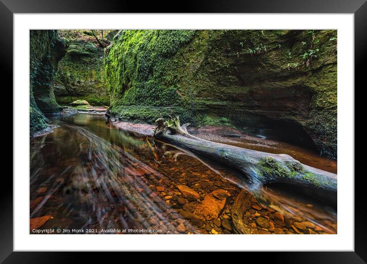 Finnich Glen Gorge Framed Mounted Print by Jim Monk