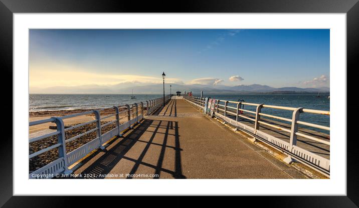 Beaumaris Pier Anglesey Framed Mounted Print by Jim Monk