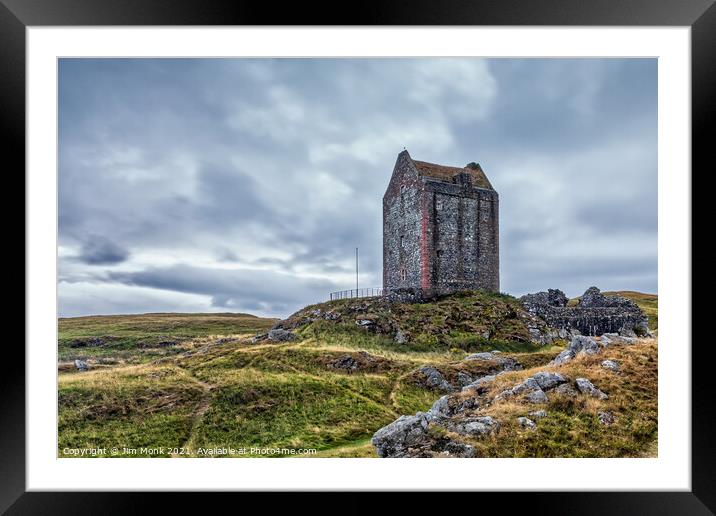 Smailholm Tower, Scottish Borders Framed Mounted Print by Jim Monk