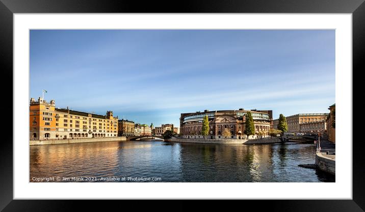 Parliament House, Stockholm Framed Mounted Print by Jim Monk