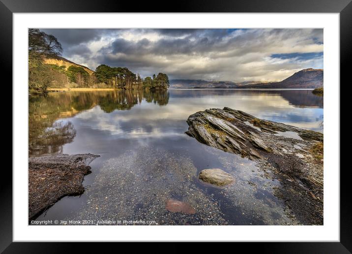 Derwent Water, Lake Dsitrict Framed Mounted Print by Jim Monk