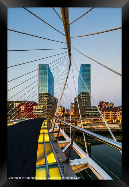 The Zubizuri Bridge, Bilbao Framed Print by Jim Monk