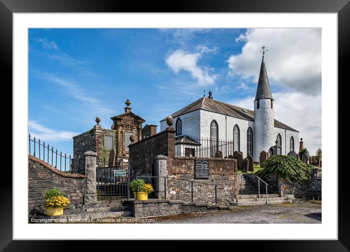 Parish Church of Crossmichael, Dumfries and Galloway Framed Mounted Print by Jim Monk