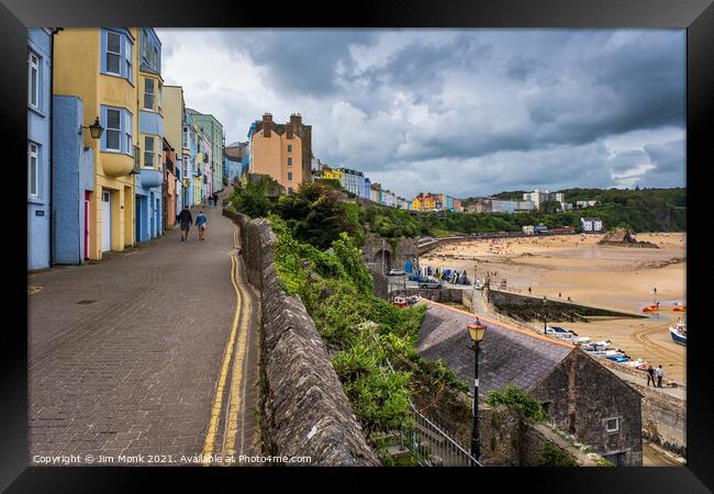 Tenby North Beach, Pembrokeshire Framed Print by Jim Monk