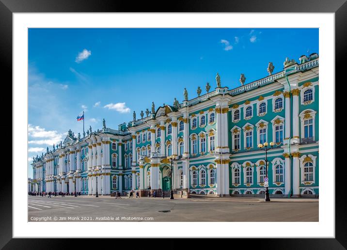 The Winter Palace, St Petersburg Framed Mounted Print by Jim Monk