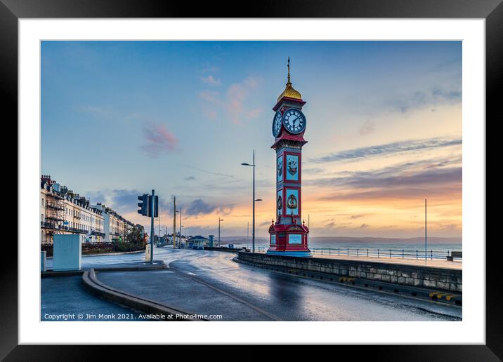 Jubilee Clock Tower, Weymouth Framed Mounted Print by Jim Monk