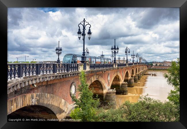 Pont de Pierre bridge, Bordeaux Framed Print by Jim Monk