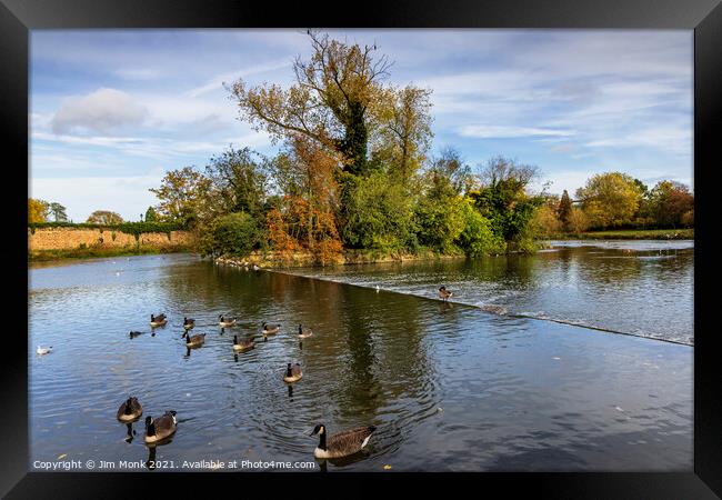 River Soar at Abbey Park in Leicester Framed Print by Jim Monk