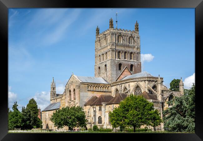 Tewkesbury Abbey Framed Print by Jim Monk