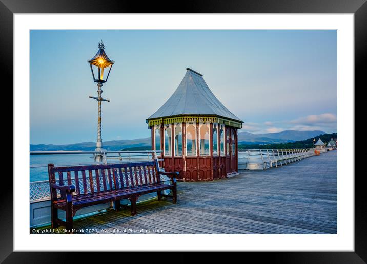Garth Pier, Bangor Framed Mounted Print by Jim Monk