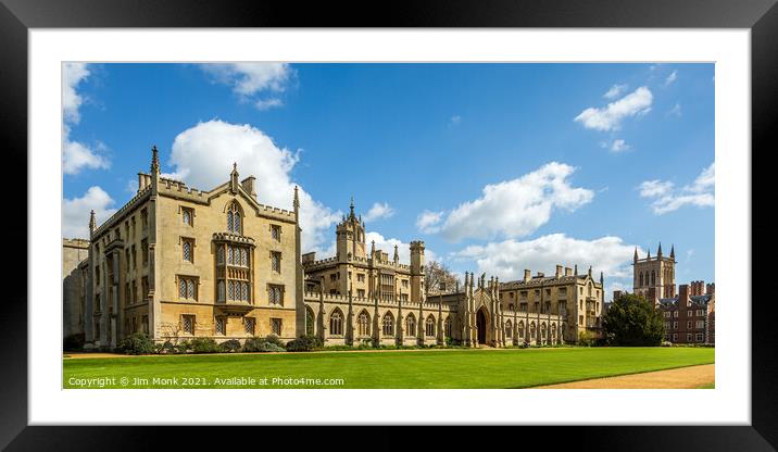 New Court, St Johns College Framed Mounted Print by Jim Monk