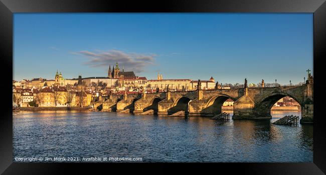 Charles Bridge, Prague Framed Print by Jim Monk