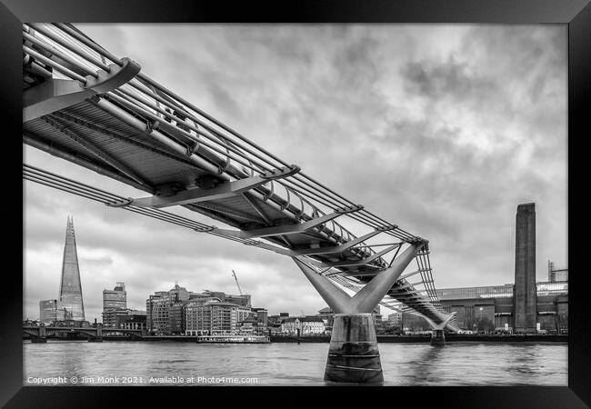Millennium Bridge, London Framed Print by Jim Monk