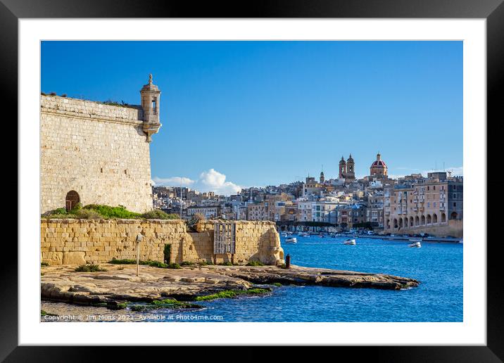 Fort St Angelo, Valletta  Framed Mounted Print by Jim Monk