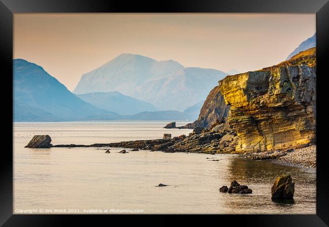 Last light at Elgol Framed Print by Jim Monk