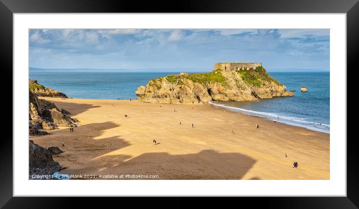 South Beach, Tenby Framed Mounted Print by Jim Monk