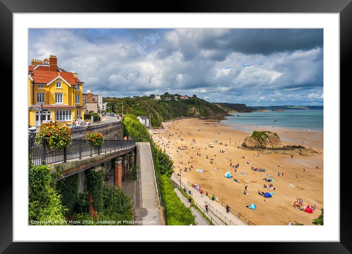 North Beach, Tenby  Framed Mounted Print by Jim Monk