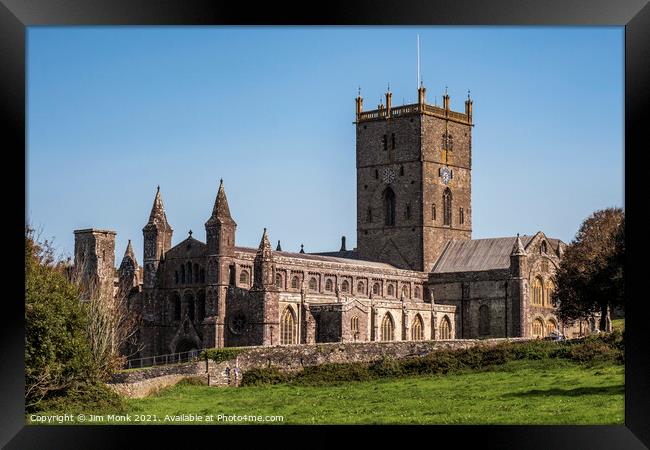 St David's Cathedral in Pembrokeshire Framed Print by Jim Monk