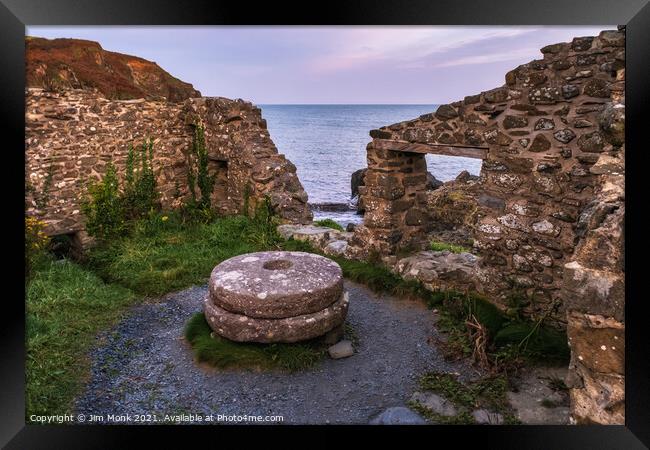 Trefin Mill Ruins Pembrokeshire Framed Print by Jim Monk