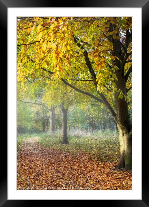 Autumn walk, Leicestershire Framed Mounted Print by Jim Monk