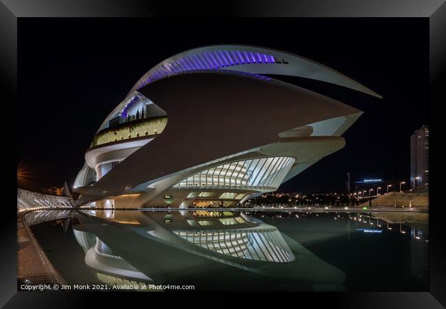 City of Arts and Sciences, Valencia. Framed Print by Jim Monk