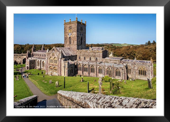 St David's Cathedral, Pembrokeshire. Framed Mounted Print by Jim Monk