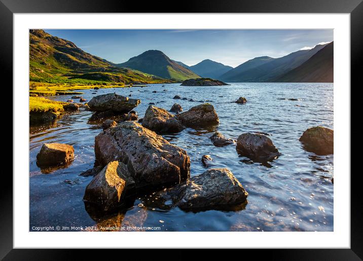 Wast Water in the Lake District Framed Mounted Print by Jim Monk