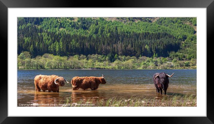 Cooling Off in Loch Lubnaig Framed Mounted Print by Jim Monk
