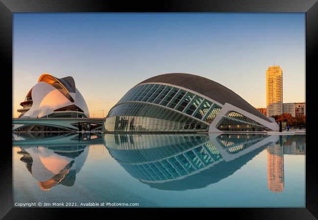 City Reflections, Valencia Framed Print by Jim Monk