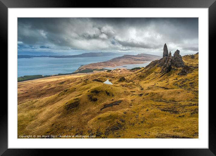 The Old Man of Storr, Isle of Skye Framed Mounted Print by Jim Monk