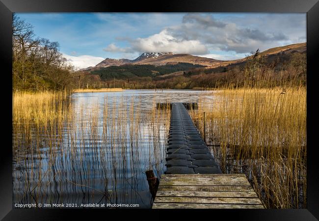 Ben Lomond from Dubh Lochan, Scotland Framed Print by Jim Monk