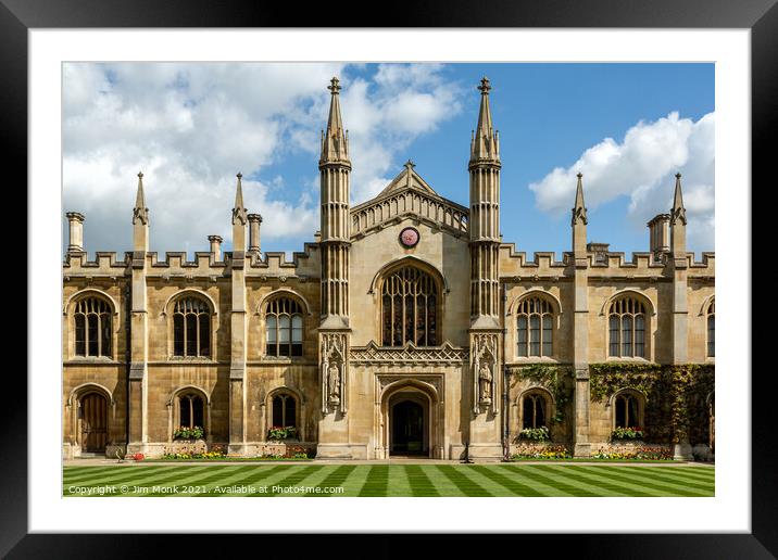 Corpus Christi College, Cambridge University Framed Mounted Print by Jim Monk