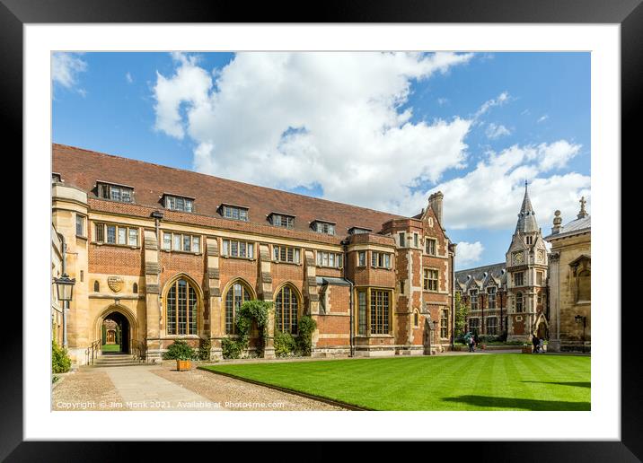 Pembroke College, Cambridge University Framed Mounted Print by Jim Monk