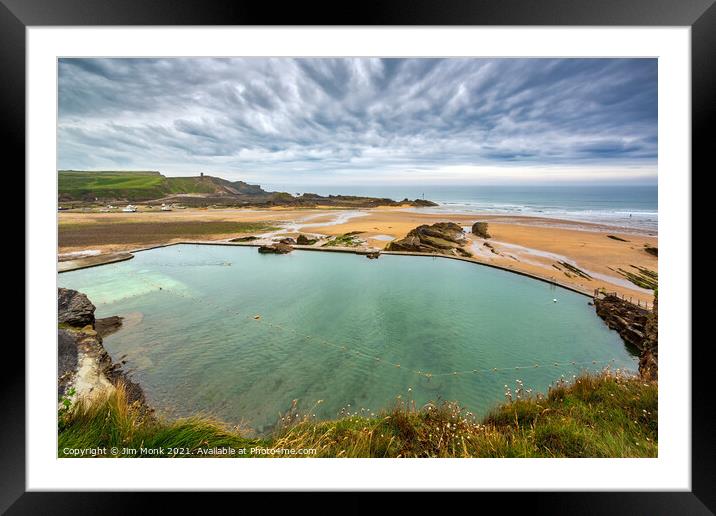 Bude Sea Pool Framed Mounted Print by Jim Monk