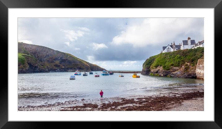 Port Isaac, Cornwall Framed Mounted Print by Jim Monk