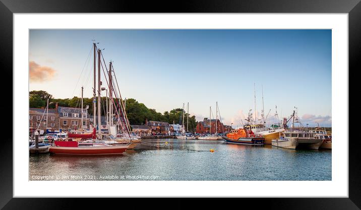 Padstow Harbour Framed Mounted Print by Jim Monk