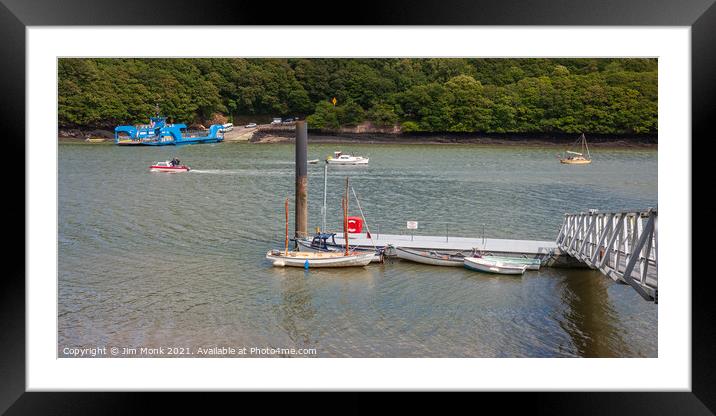 River Fal crossing, Cornwall Framed Mounted Print by Jim Monk
