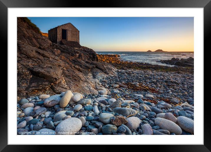 Priest Cove, Cornwall Framed Mounted Print by Jim Monk