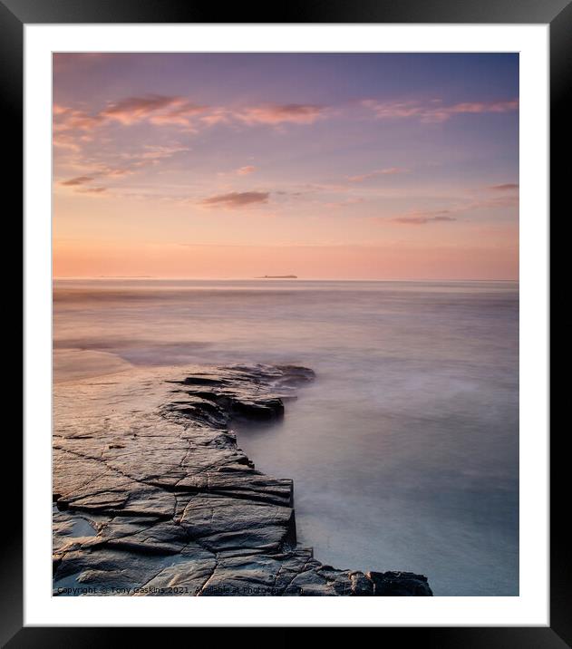 Toward Inner Farne, Bamburgh Framed Mounted Print by Tony Gaskins