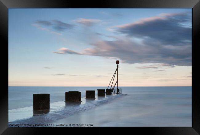 Rising Tide, Lincolnshire Coast Framed Print by Tony Gaskins