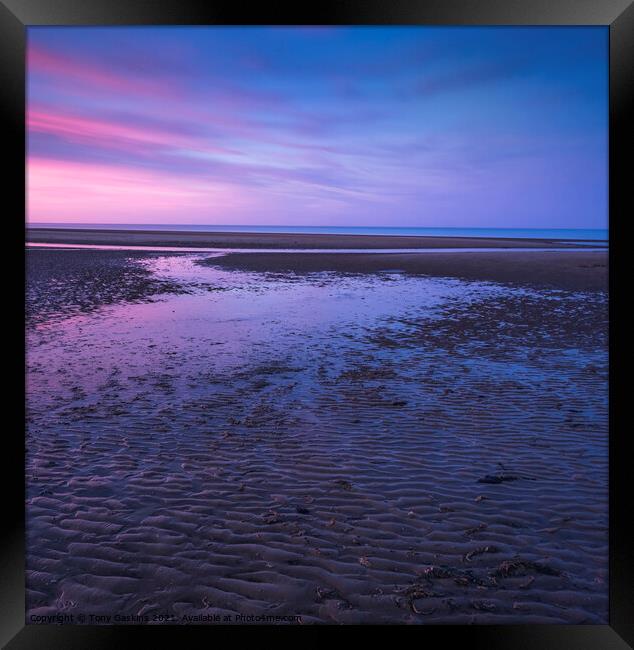 Twilight, Lincolnshire Coast Framed Print by Tony Gaskins