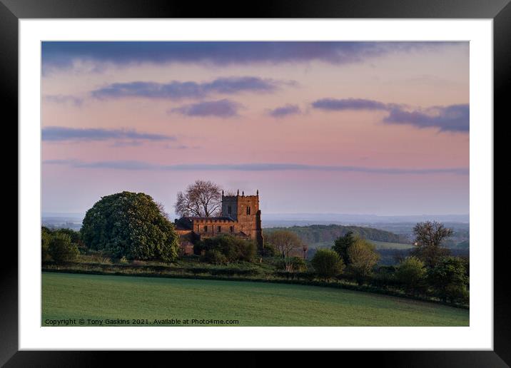 The Walkers' Church, Walesby Lincolnshire Wolds Framed Mounted Print by Tony Gaskins