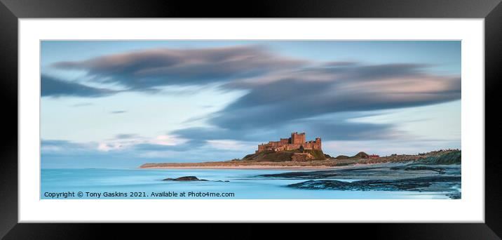 Approaching Storm, Bamburgh Castle  Framed Mounted Print by Tony Gaskins
